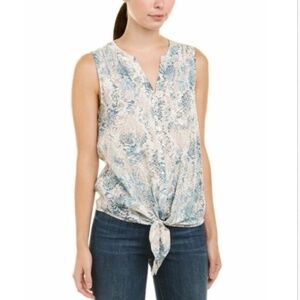 Tart Liya Dessert Python Front Tie Prink Tank Top